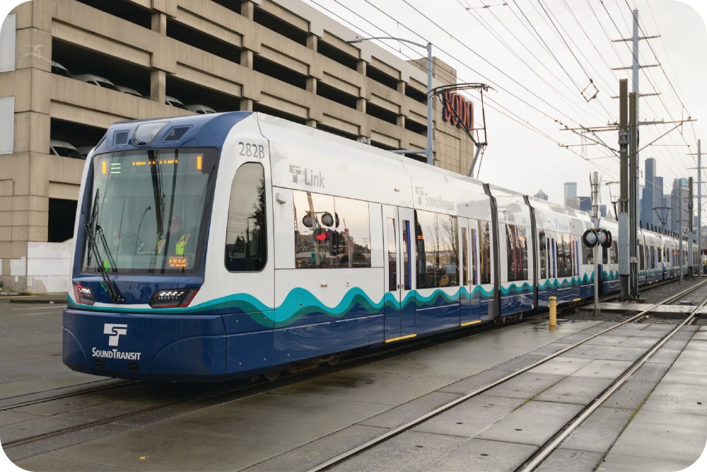 Picture showing the Sound Transit Link Light Rail in Seattle